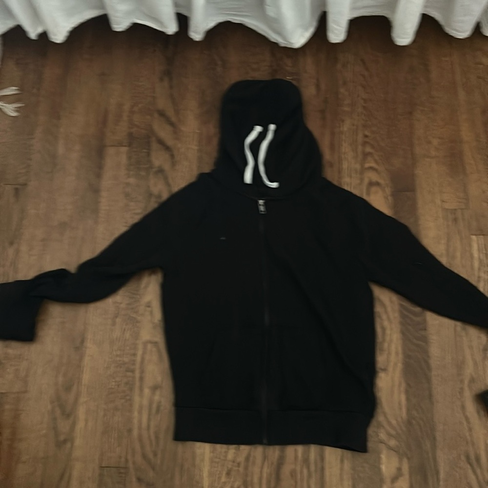 girls lack zip up hoodie